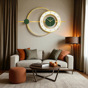 Lunar Glaze Artistic wall clock (26 x 15 Inches)